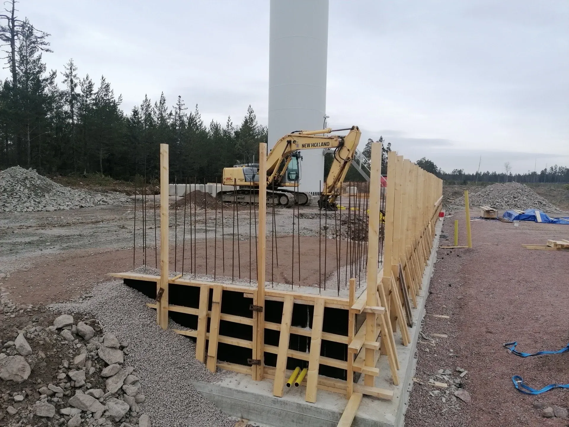 Completed foundation at Ljusterö
