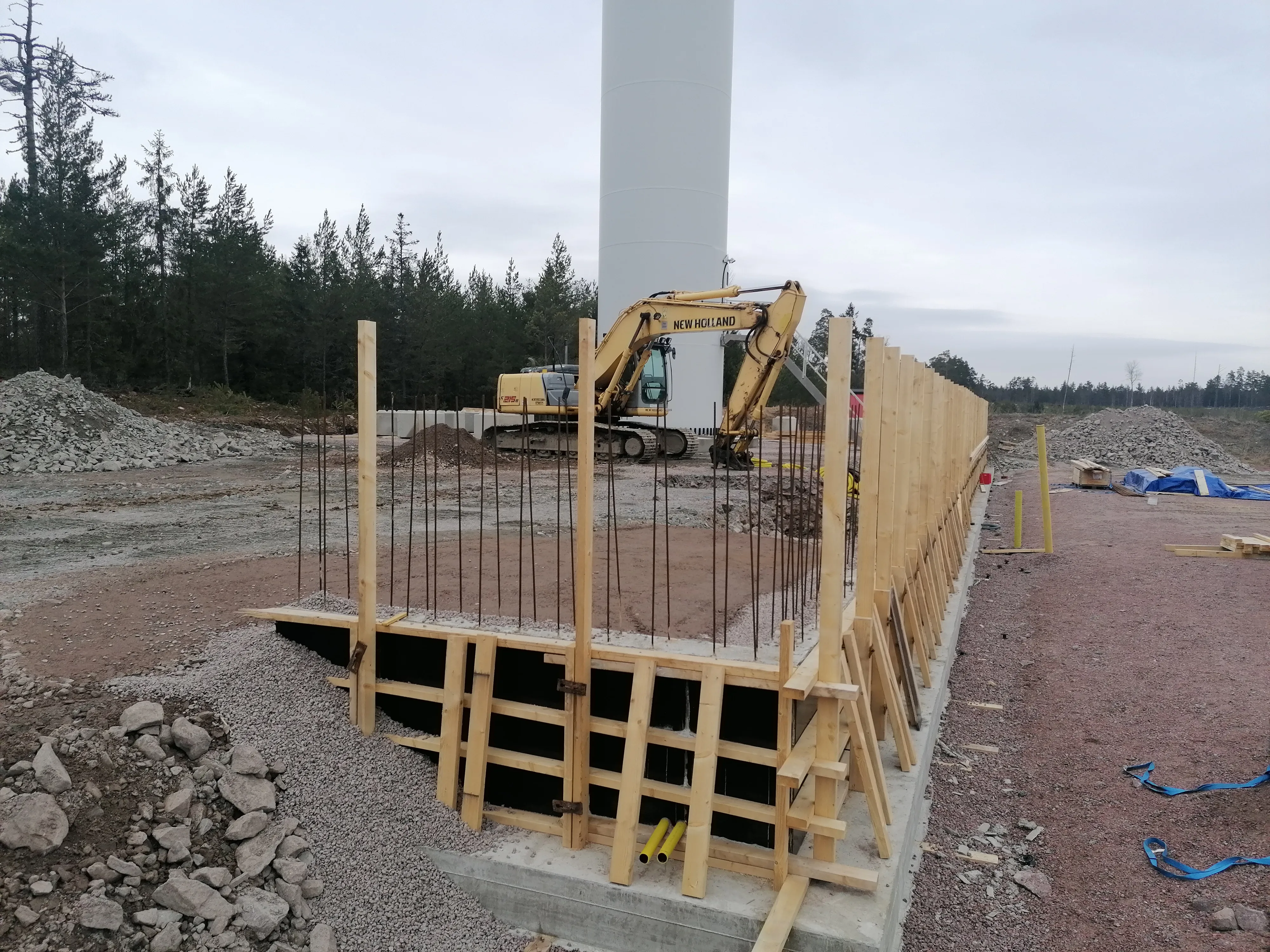 Completed foundation at Ljusterö