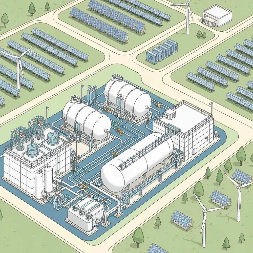 Hydrogen energy storage facility